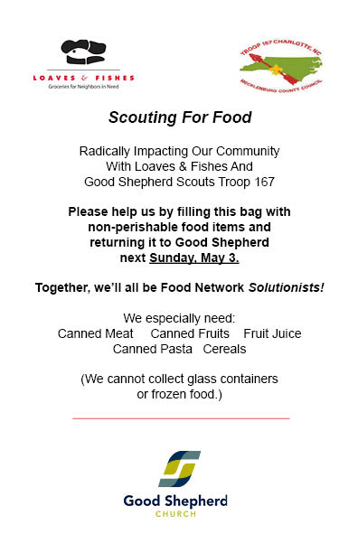 Scouting for Food bag tags