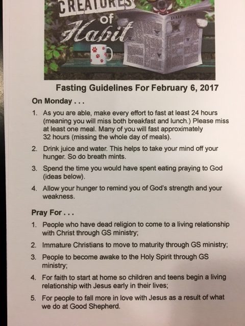 Fasting guidelines 2.6.17
